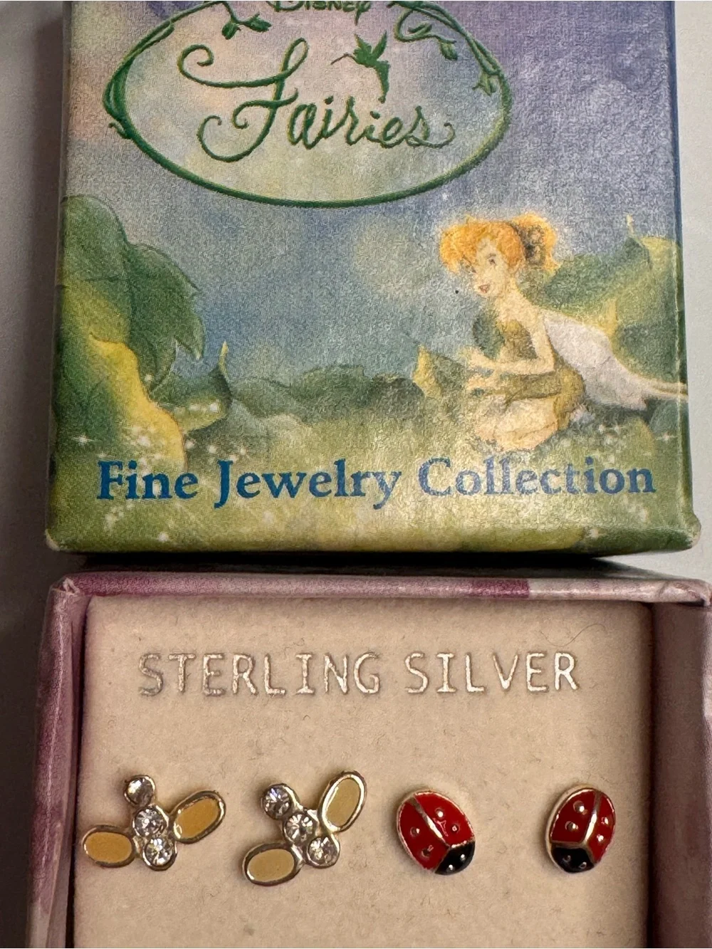 Kids Sterling Silver Ladybug Stud Earrings - Red 2 pair